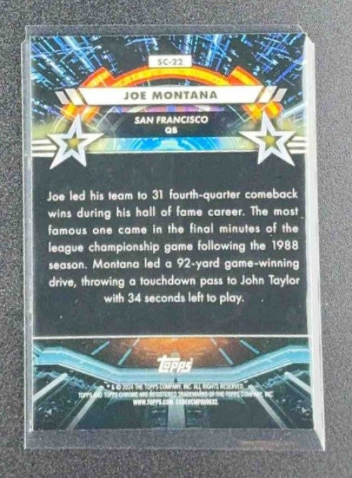 JOE MONTANA 2024 TOPPS COSMIC CHROME #SC-22 STAR COMMAND 49ERS