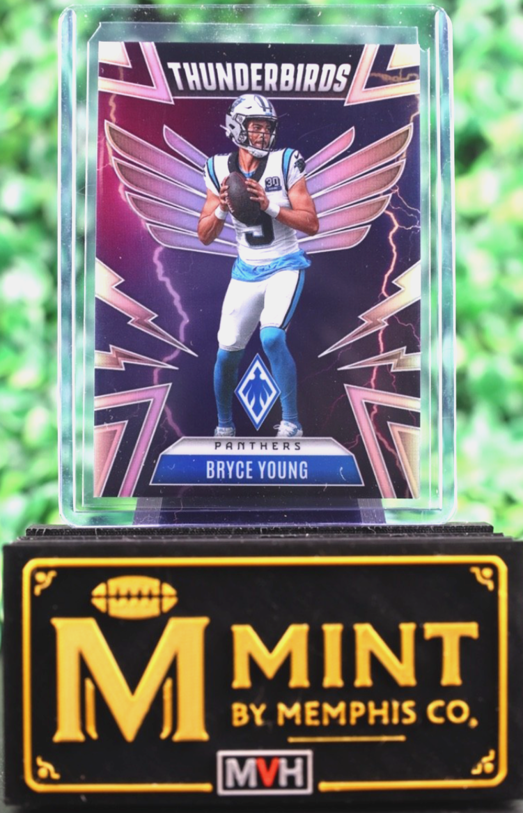 BRYCE YOUNG  2025 PANINI PHOENIX THUNDERBIRDS #6 CAROLINA PANTHERS