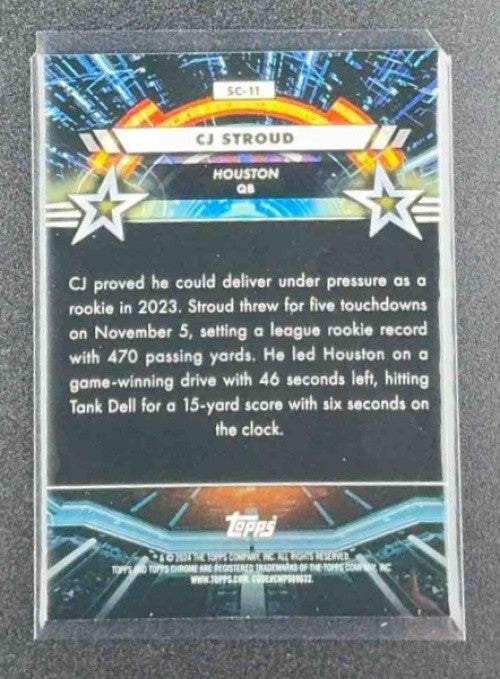 CJ STROUD 2024 TOPPS COSMIC CHROME #SC-11 STAR COMMAND TEXANS