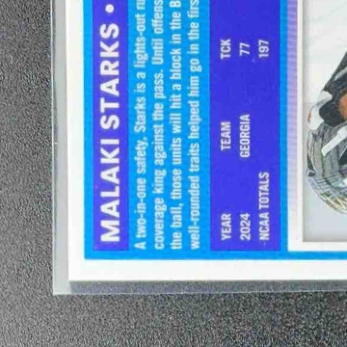 2025 Panini Donruss Optic Malaki Starks #256 Rated Rookie Blue Hyper Prizm