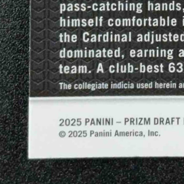 ELIC AYOMANOR 2025 PANINI PRIZM DRAFT PICKS #115 RED ICE RC CARDINAL