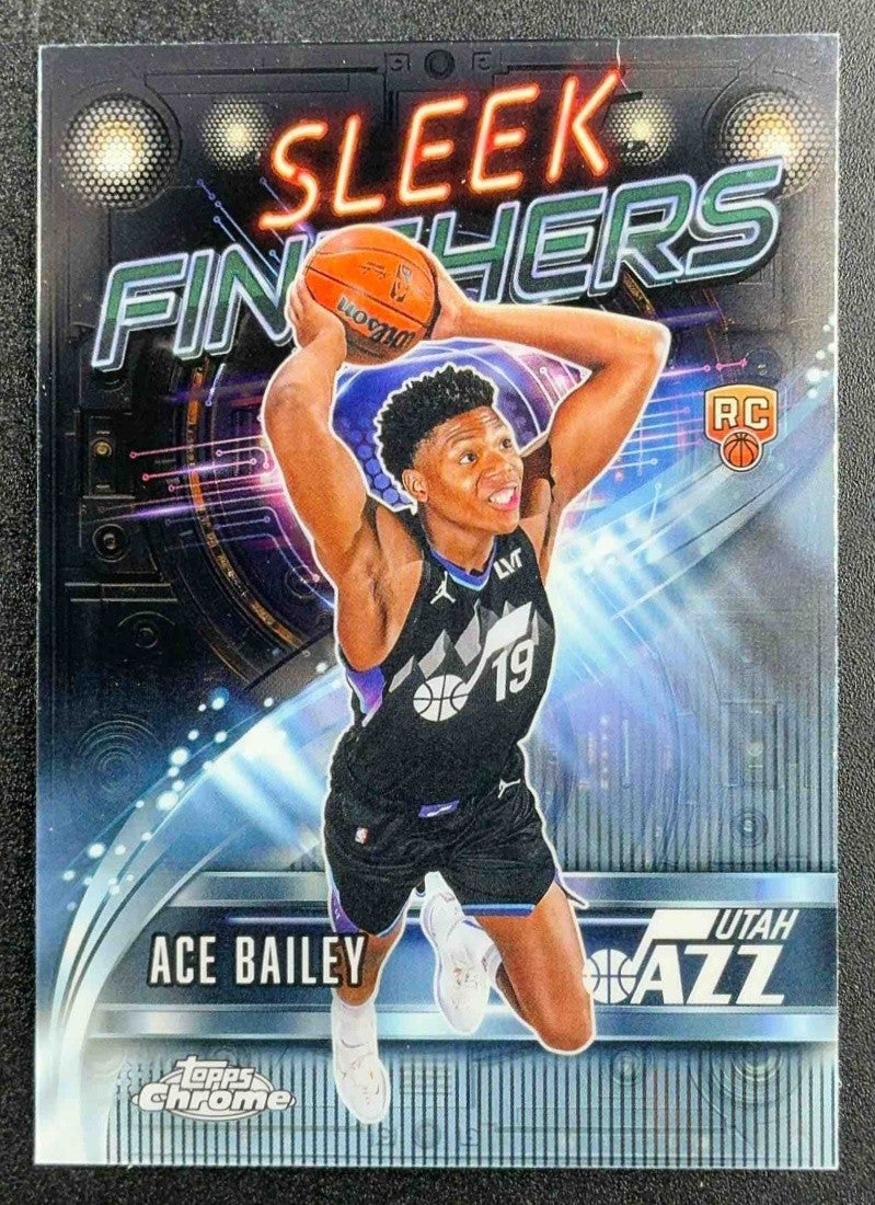 ACE BAILEY 2025-26 TOPPS CHROME #SF-25 SLEEK FINISHERS RC JAZZ