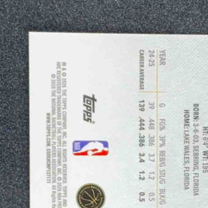 WALTER CLAYTON JR. 2025-26 TOPPS FINEST #18 COMMON RC JAZZ