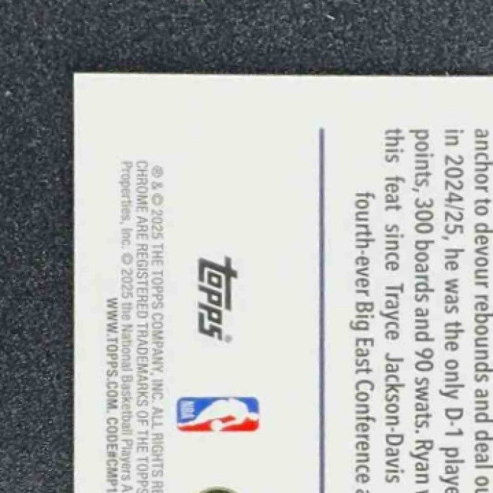 RYAN KALKBRENNER 2025-26 TOPPS CHROME #284 X-FRACTOR RC HORNETS