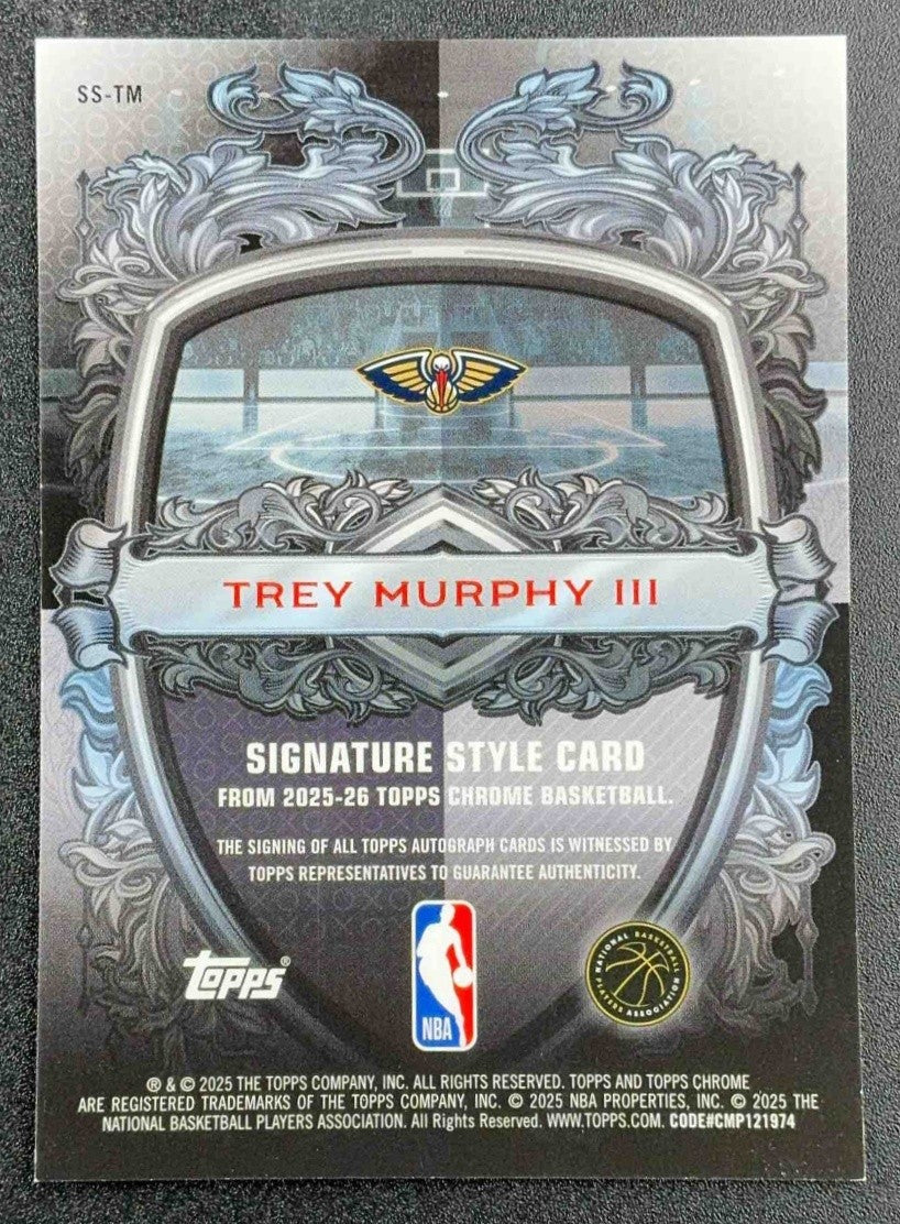 TREY MURPHY 2025 TOPPS CHROME III #SS-TM GREEN REFRACTOR /99 AUTO
