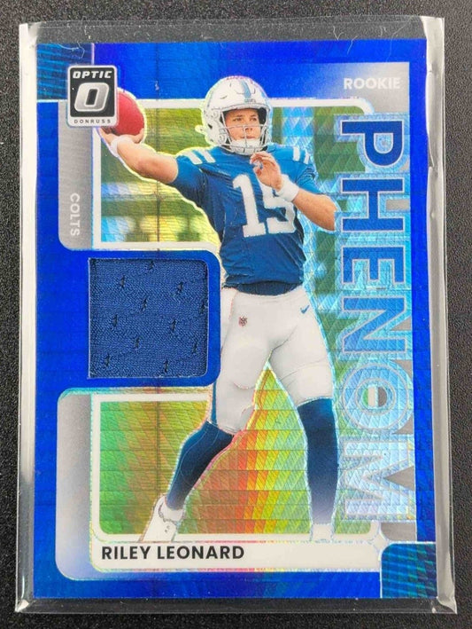 2025 Panini Donruss Optic Riley Leonard Rookie Phenoms Blue Hyper Prizm RC