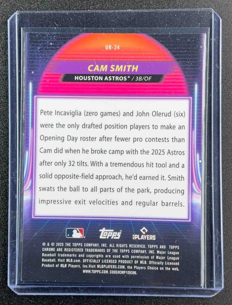 CAM SMITH 2025 TOPPS COSMIC CHROME #UB-24 ULTRAVIOLET BEAM RC ASTROS
