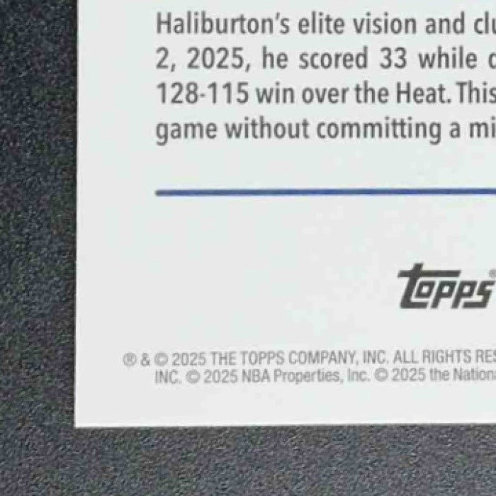 TYRESE HALIBURTON 2025-26 TOPPS CHROME #3 BASKETBALL REFRACTOR PACERS