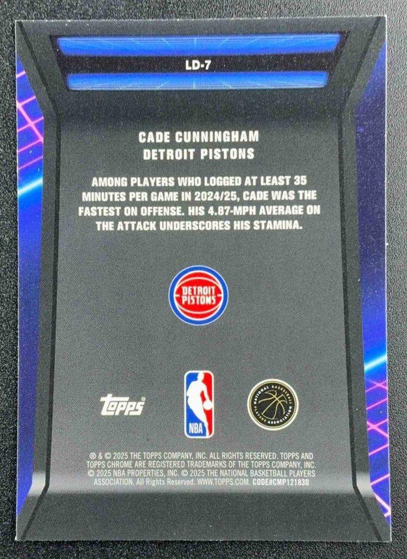CADE CUNNINGHAM 2025-26 TOPPS CHROME #LD-7 LOADING PISTONS