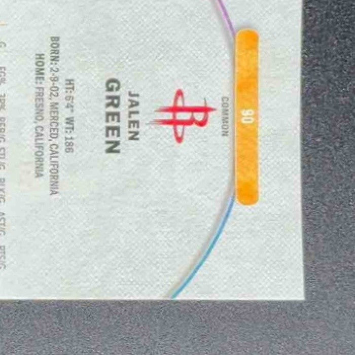 JALEN GREEN 2025-26 TOPPS FINEST #90 COMMON OIL SPILL REFRACTOR ROCKETS