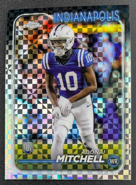 ADONAI MITCHELL 2024 TOPPS CHROME #210 X-FRACTOR RC COLTS