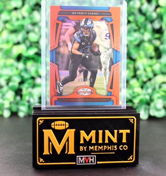 AMON-RA ST. BROWN 2025 PANINI CERTIFIED MIRROR ORANGE /150