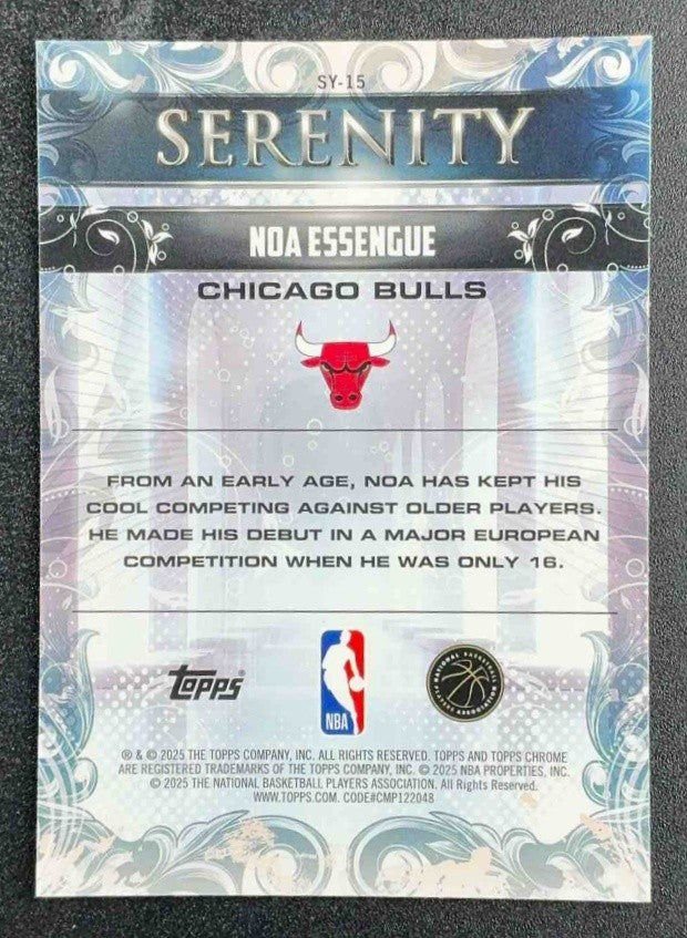 NOA ESSENGUE 2025-26 TOPPS CHROME #SY-15 SERENITY RC BULLS