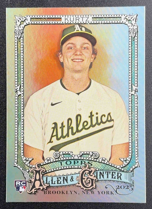 NICK KURTZ 2025 TOPPS ALLEN & GINTER #296 SILVER PORTRAIT RC ATHLETICS