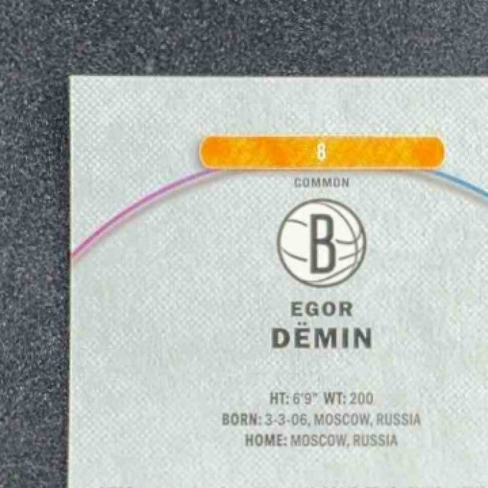 EGOR DEMIN 2025-26 TOPPS FINEST #8 COMMON OIL SPILL REFRACTOR RC NETS