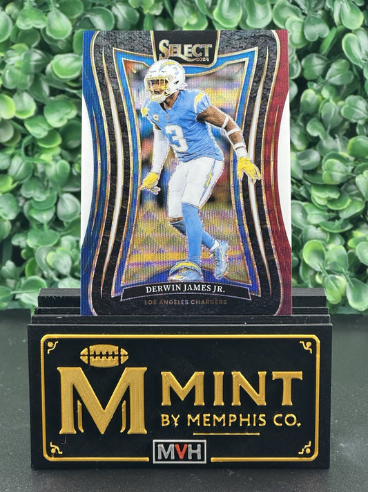 DERWIN JAMES JR. 2024 SELECT SUITE LEVEL TRI-COLOR PRIZM /149 CHARGERS