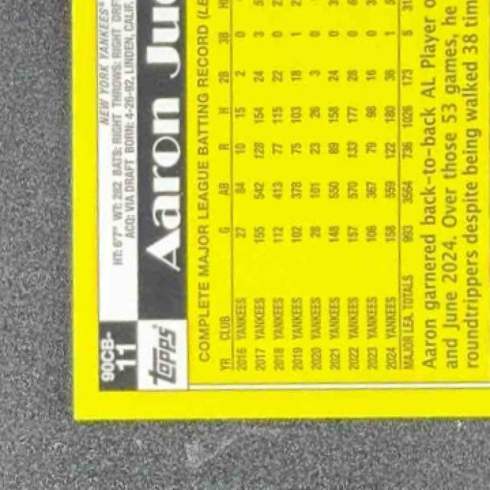 AARON JUDGE 2025 TOPPS CHROME #90CB-11 1990 BASEBALL YANKEES