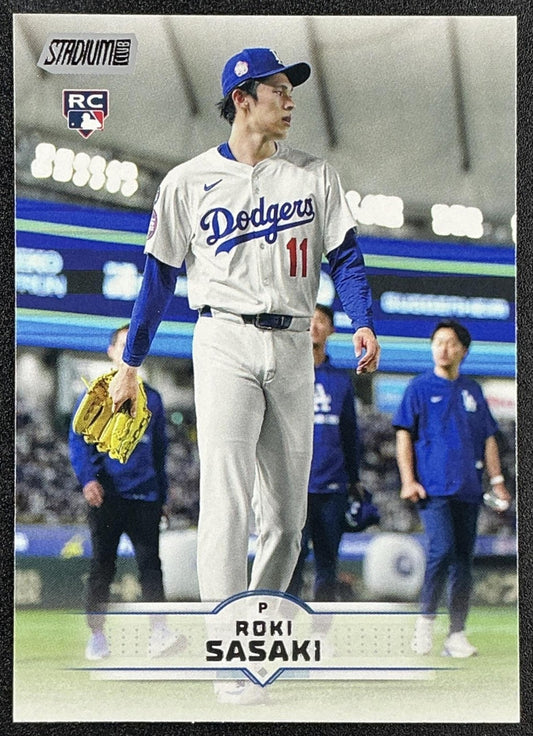 ROKI SASAKI 2025 TOPPS STADIUM CLUB #187 RC DODGERS