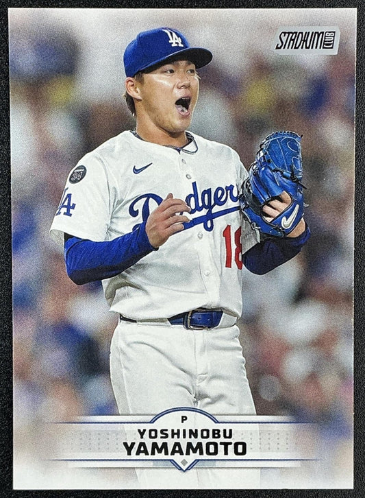 YOSHINOBU YAMAMOTO 2025 TOPPS STADIUM CLUB #184 DODGERS