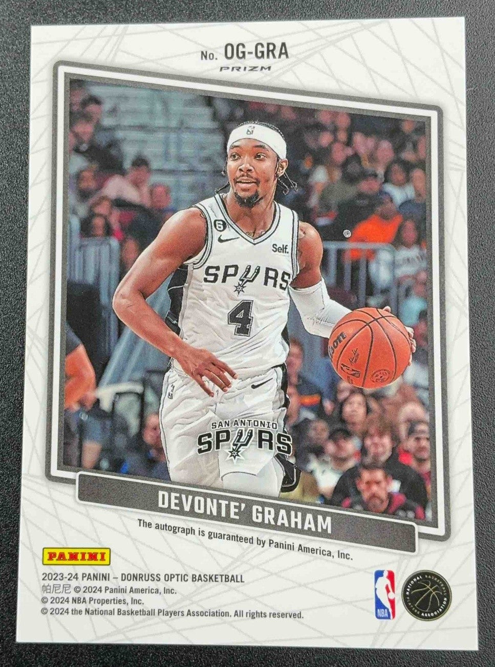 2023 PANINI DONRUSS OPTIC DEVONTE GRAHAM #OG-GRA OPTI GRAPHS RED CHOICE AUTO