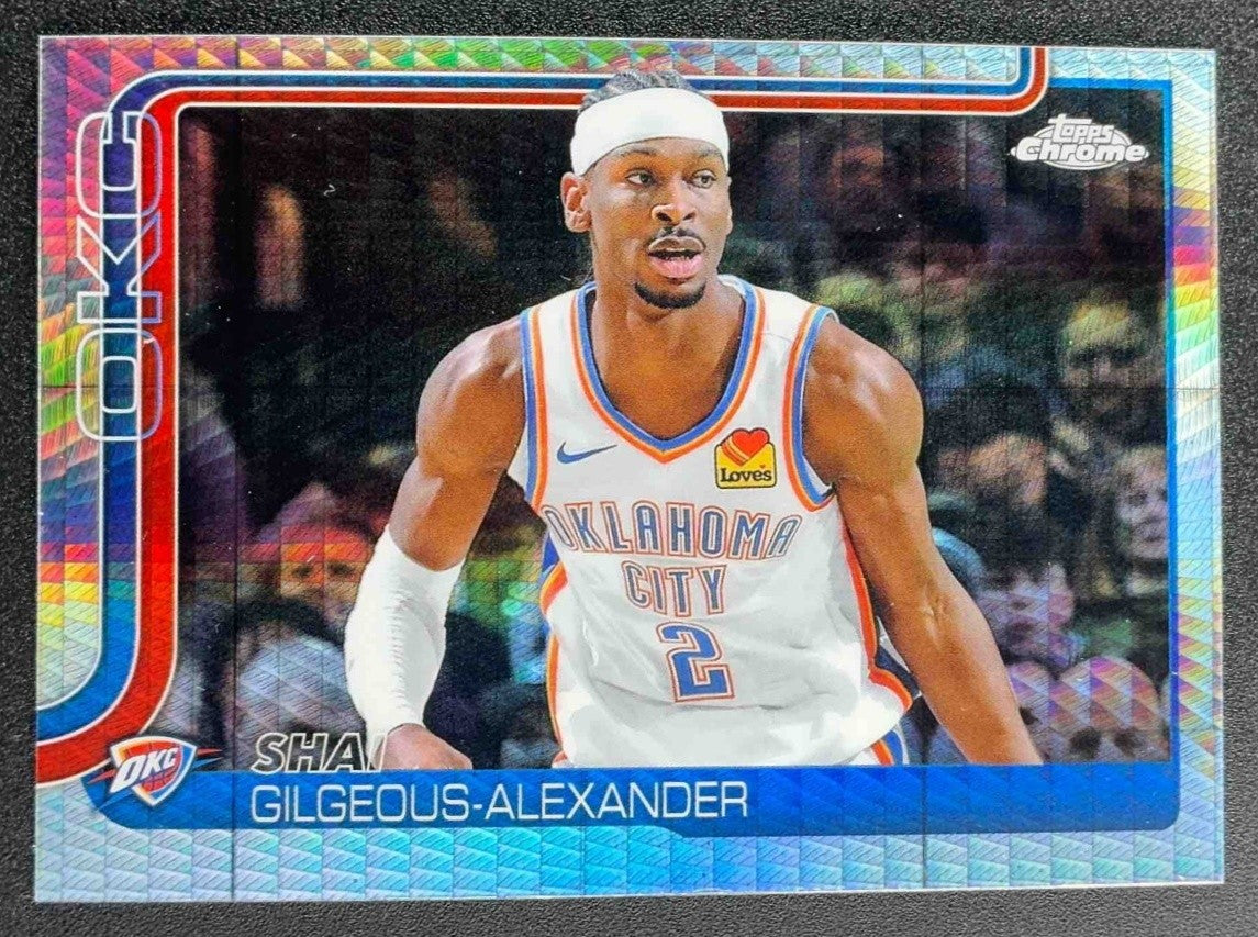 SHAI GILGEOUS-ALEXANDER 2025-26 TOPPS CHROME #141 PRISM REFRACTOR THUNDER