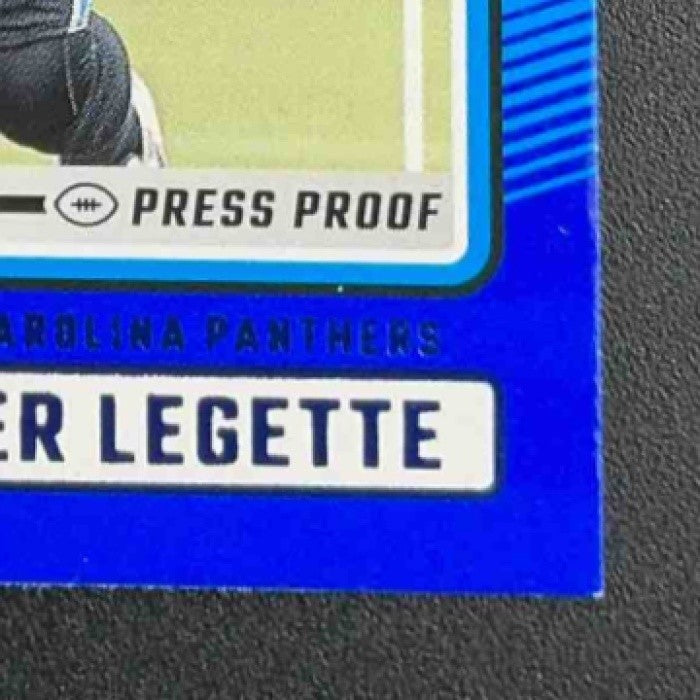 XAVIER LEGETTE 2024 PANINI DONRUSS #323 PRESS PROOF BLUE RATED ROOKIE PANTHERS