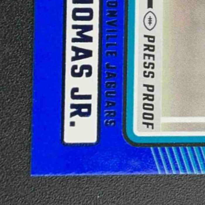 BRIAN THOMAS JR. 2024 PANINI DONRUSS #313 PRESS PROOF BLUE RATED ROOKIE JAGUARS
