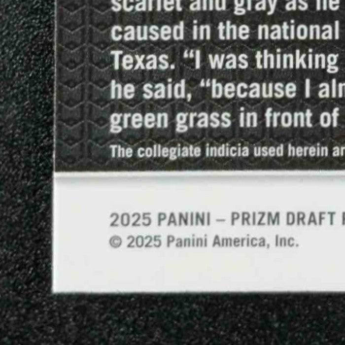 JACK SAWYER 2025 PANINI PRIZM DRAFT PICKS #80 RED ICE RC BUCKEYES