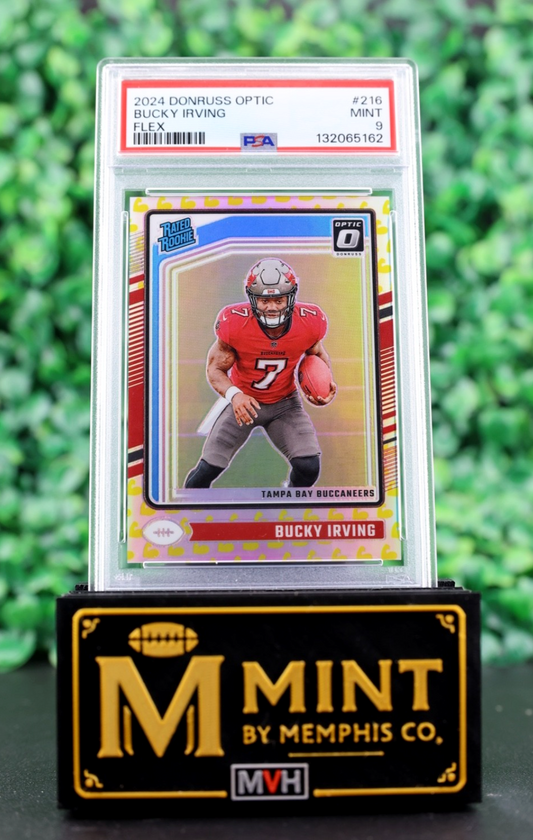 BUCKY IRVING 2024 DONRUSS OPTIC RATED ROOKIE FLEX EMOJI PRIZM RC /149 BUCS