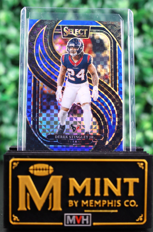 DEREK STINGLEY JR 2024 SELECT PREMIER #149 BLUE PRIZM /175 TEXANS COLOR MATCH