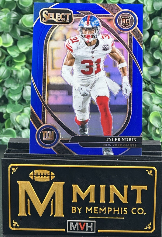TYLER NUBIN 2024 SELECT RC CLUB LEVEL BLUE COLOR MATCH /99 NEW YORK GIANTS