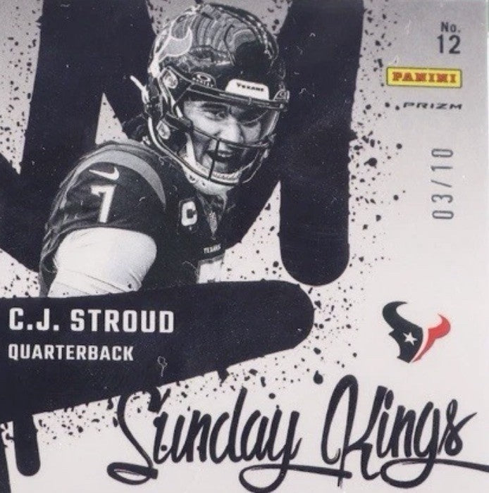 2024 PANINI DONRUSS OPTIC CJ STROUD SUNDAY KINGS GOLD /10 SSP  PSA 10 TEXANS