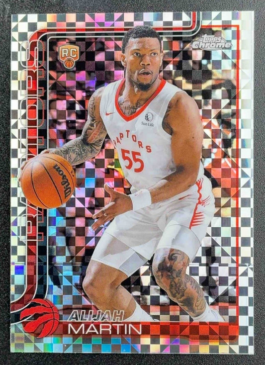 ALIJAH MARTIN 2025-26 TOPPS CHROME #290 X-FRACTOR RC RAPTORS