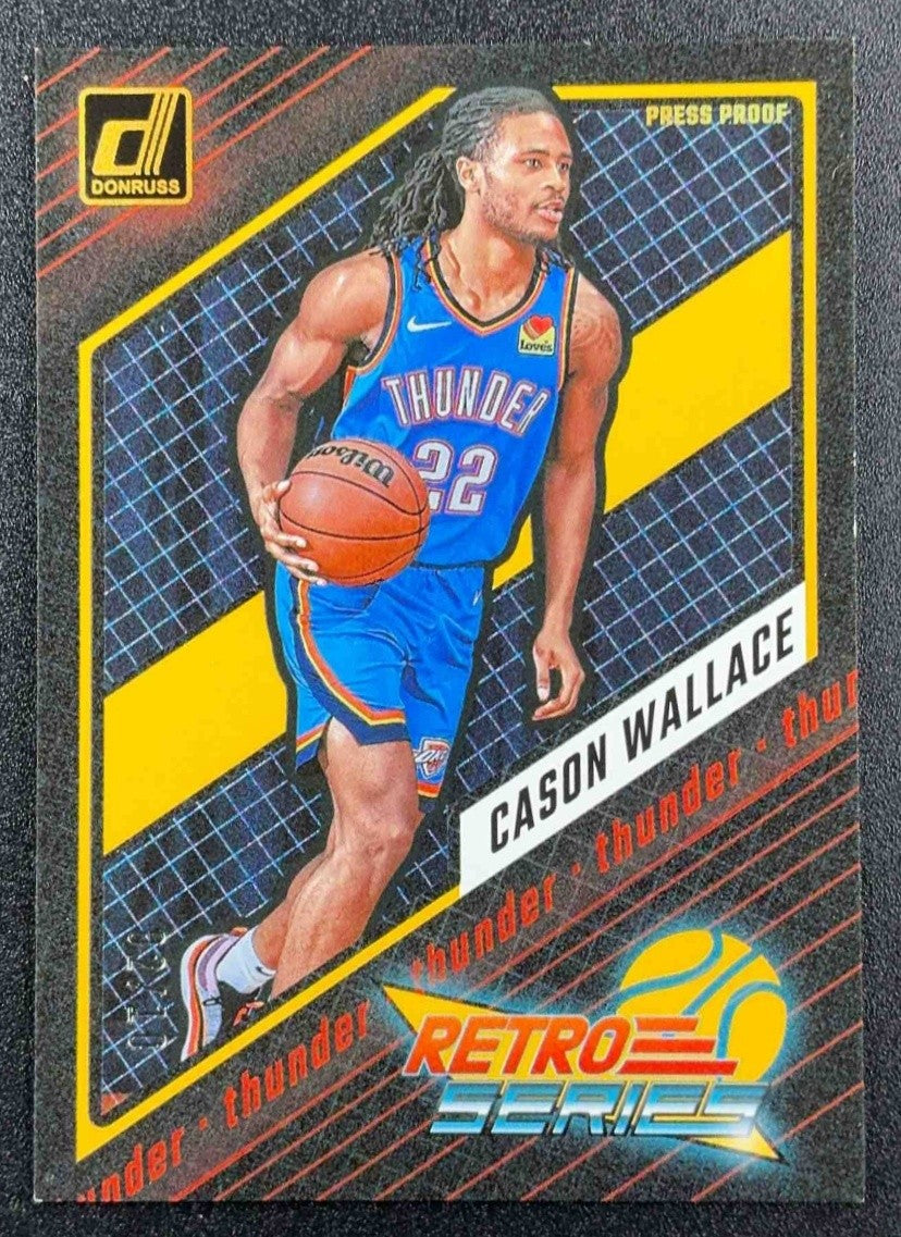 2023 Panini Donruss Cason Wallace #9 Retro Series Gold Press Proof RC
