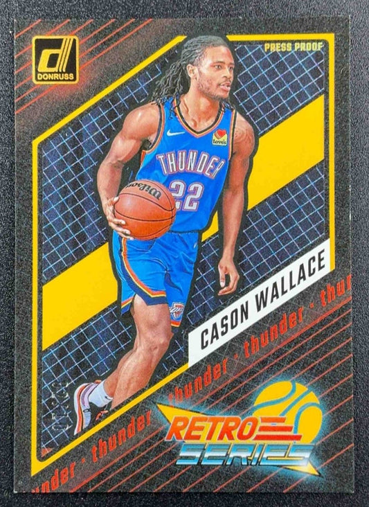 2023 Panini Donruss Cason Wallace #9 Retro Series Gold Press Proof RC