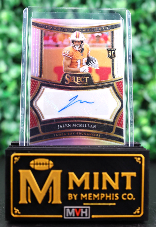 JALEN MCMILLAN RC 2024 SELECT ROOKIE AUTO SIGNATURES SILVER PRIZM /399 BUCS