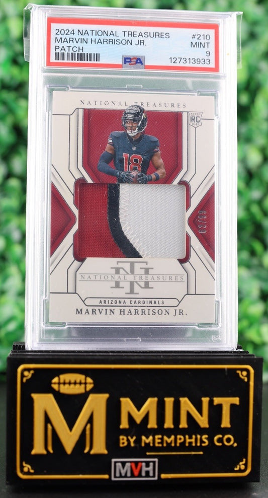 MARVIN HARRISON JR 2024 NATIONAL TREASURES TRUE ROOKIE PATCH RC /99 CARDINALS
