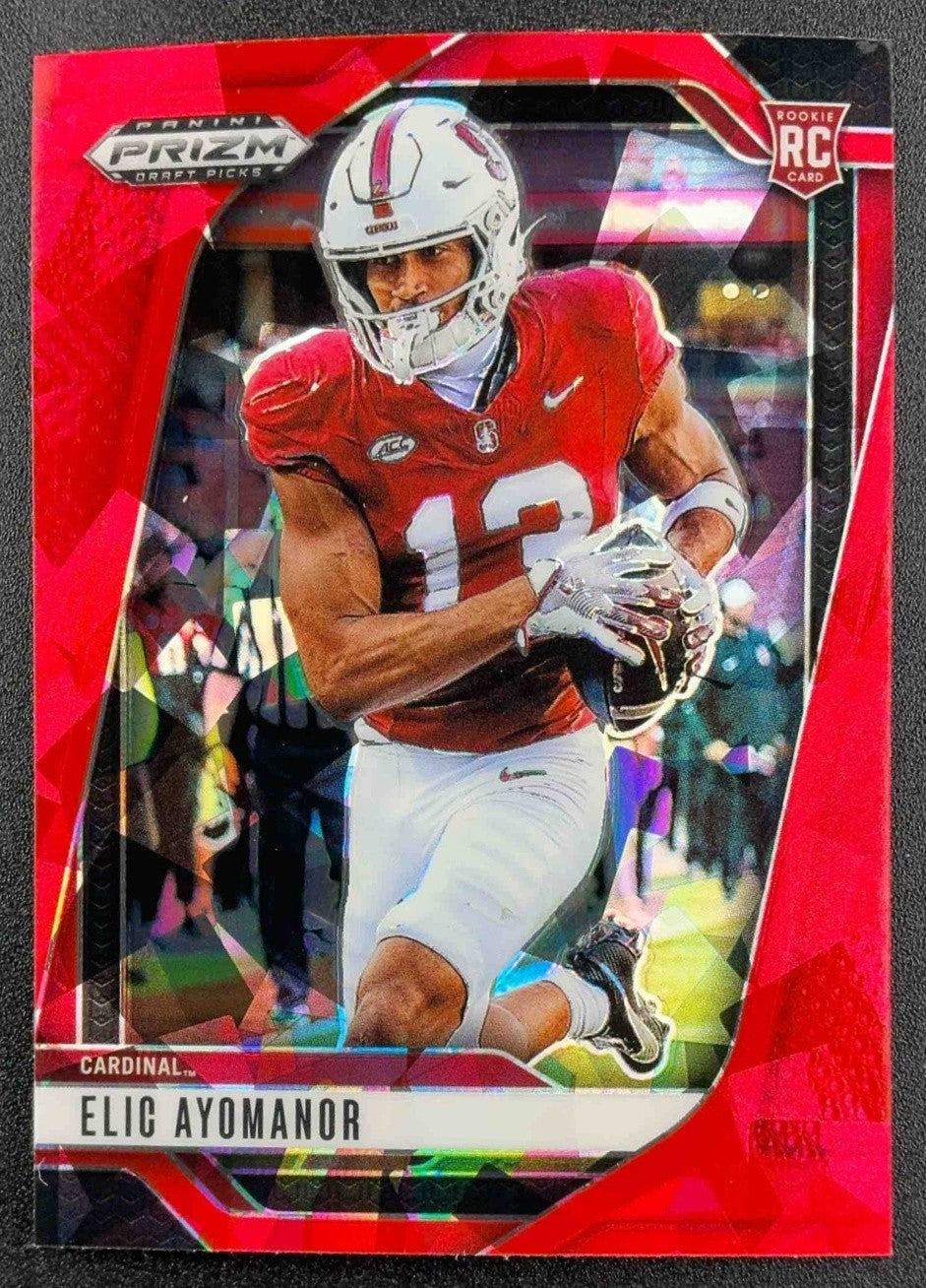 ELIC AYOMANOR 2025 PANINI PRIZM DRAFT PICKS #115 RED ICE RC CARDINAL