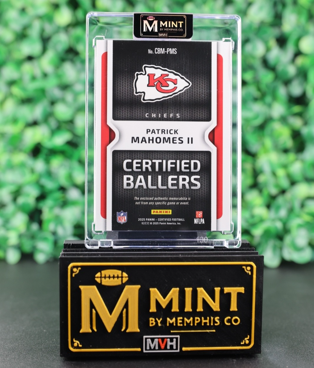 PATRICK MAHOMES 2025 CERTIFIED BALLERS MIRROR RED /49 SSP COLOR  MATCH CHIEFS