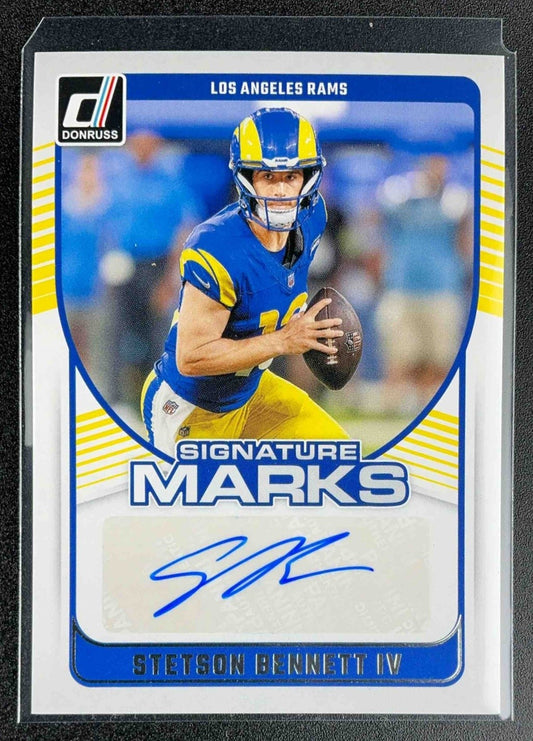 STETSON BENNETT IV 2024 PANINI DONRUSS #SMA-SBE SIGNATURE MARKS AUTO RAMS