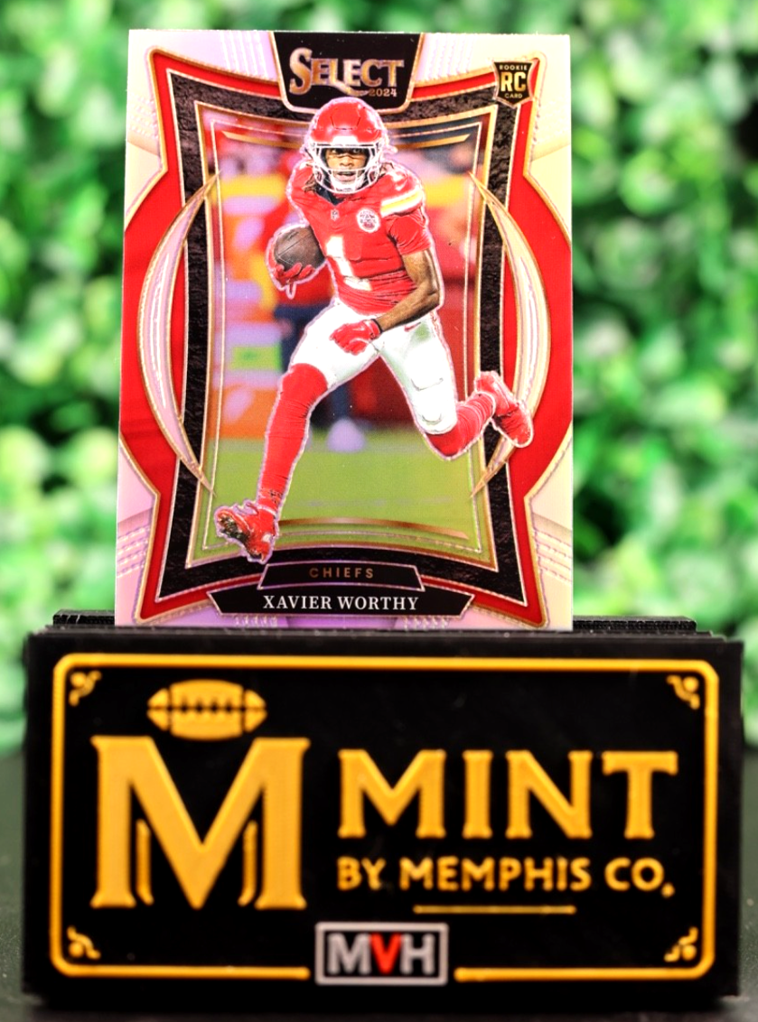 XAVIER WORTHY 2024 PANINI 2024 SELECT CONCOURSE RC SILVER PRIZM ROOKIE #3 CHIEFS