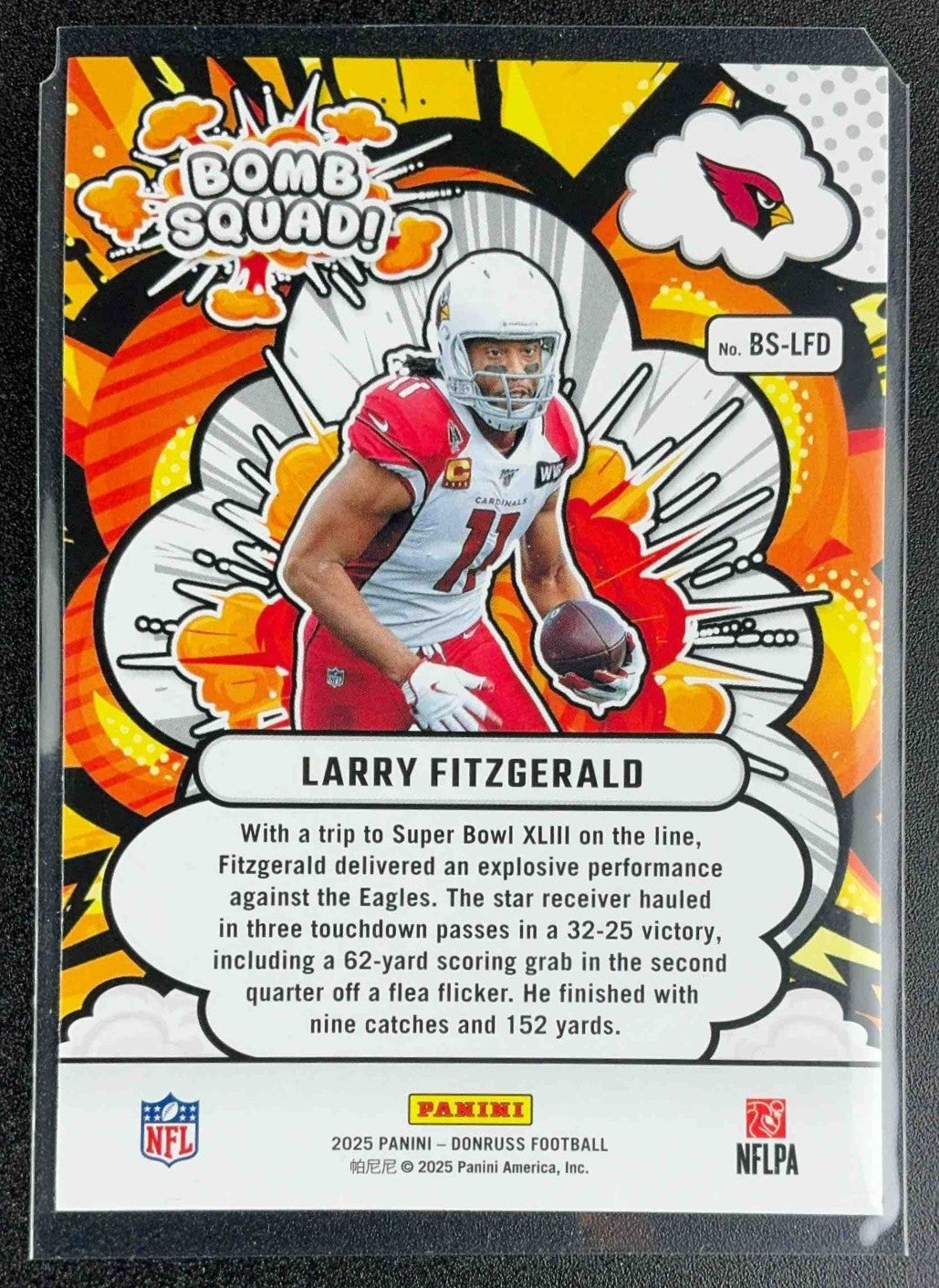 LARRY FITZGERALD 2025 PANINI DONRUSS #BS-LFD BOMB SQUAD CARDINALS