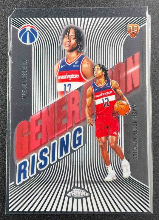 TRE JOHNSON III 2025-26 TOPPS CHROME #GR-6 GENERATION RISING RC WIZARDS