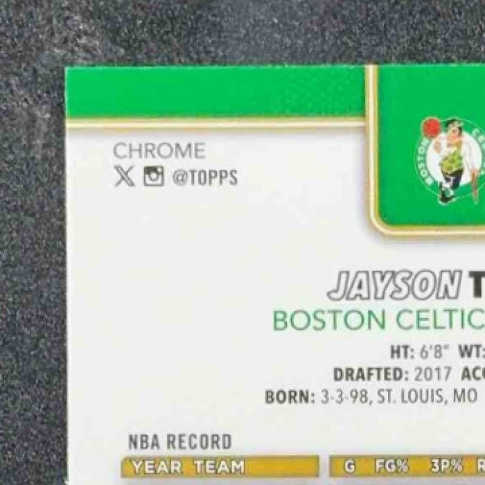 JAYSON TATUM 2025-26 TOPPS CHROME #49 RAYWAVE REFRACTOR CELTICS