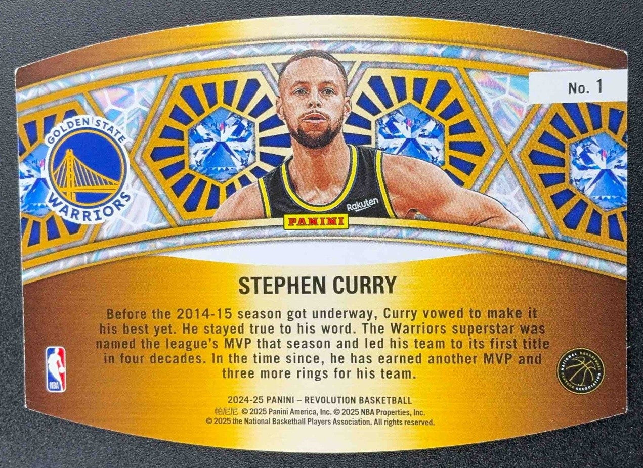 STEPHEN CURRY 2024-25 PANINI REVOLUTION #1 RING BEARERS WARRIORS