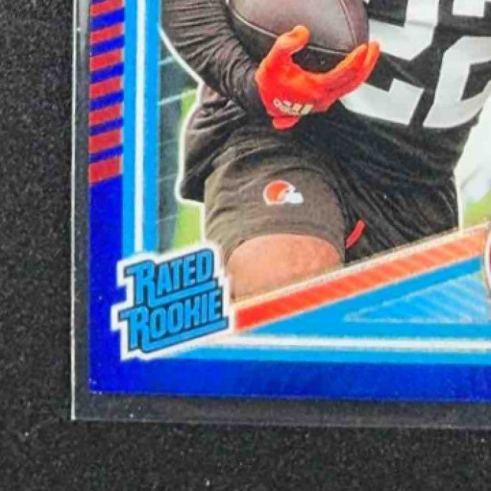 2025 Panini Donruss Optic Dylan Sampson #238 Rated Rookie Blue Hyper Prizm