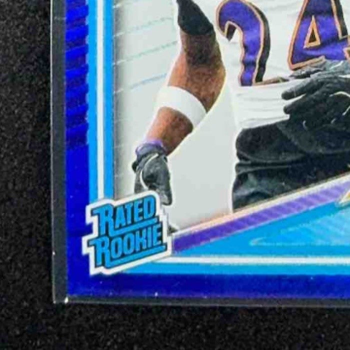 2025 Panini Donruss Optic Malaki Starks #256 Rated Rookie Blue Hyper Prizm