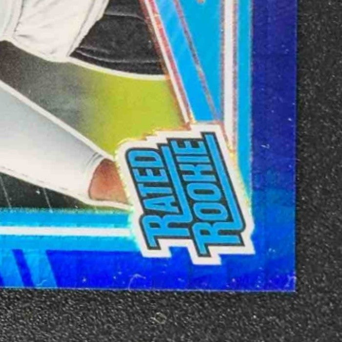 2025 Panini Donruss Optic Nic Scourton #270 Rated Rookie Blue Hyper Prizm