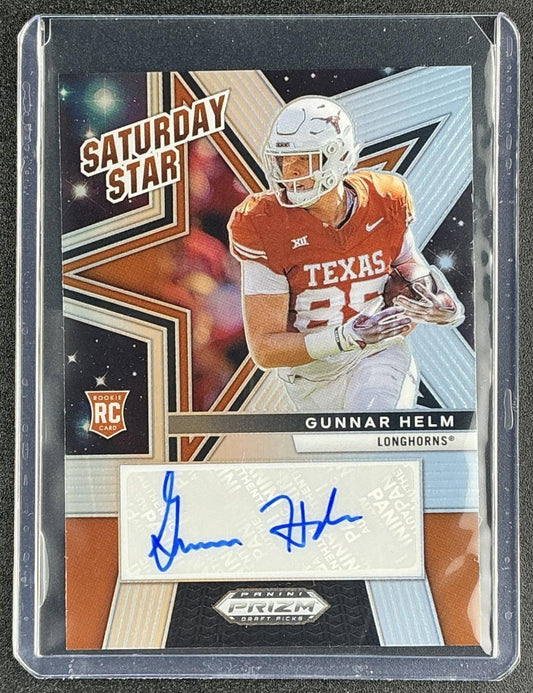 2025 Panini Prizm Draft Picks Gunnar Helm #45 Saturday Star Signatures Auto