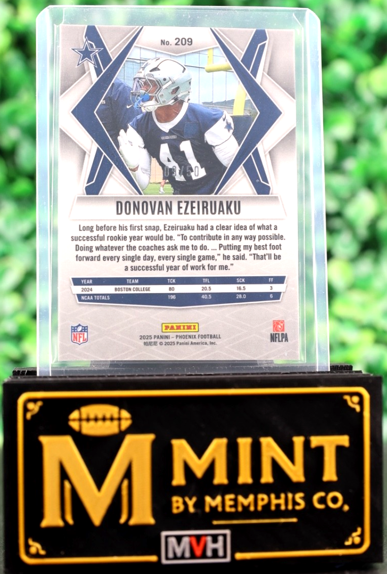 DONOVAN EZEIRUAKU 2025 PHOENIX PURPLE /50 RC DALLAS COWBOYS SSP